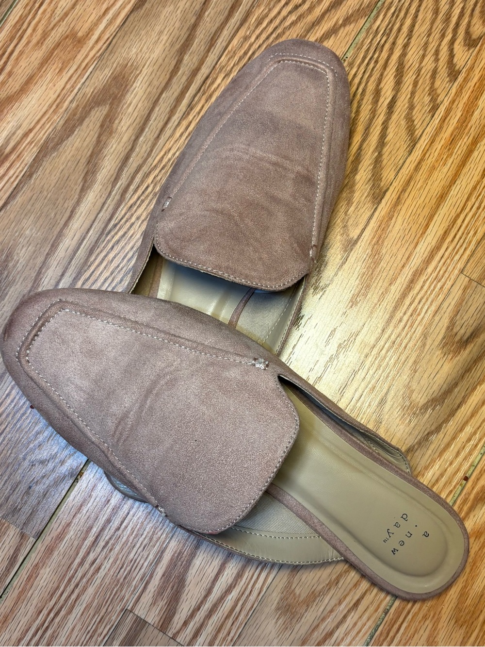 Suede Slip-On Loafers for Women - Blush Pink